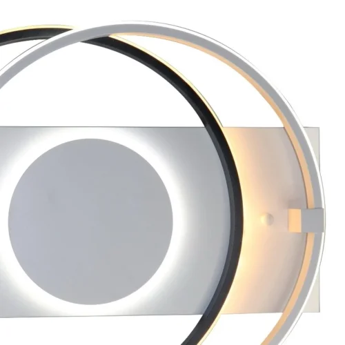 Светильник потолочный LED с пультом HIGH-TECH LED LAMPS 82003 Natali Kovaltseva белый на 1 лампу, основание белое чёрное в стиле хай-тек с пультом кольца фото 5
